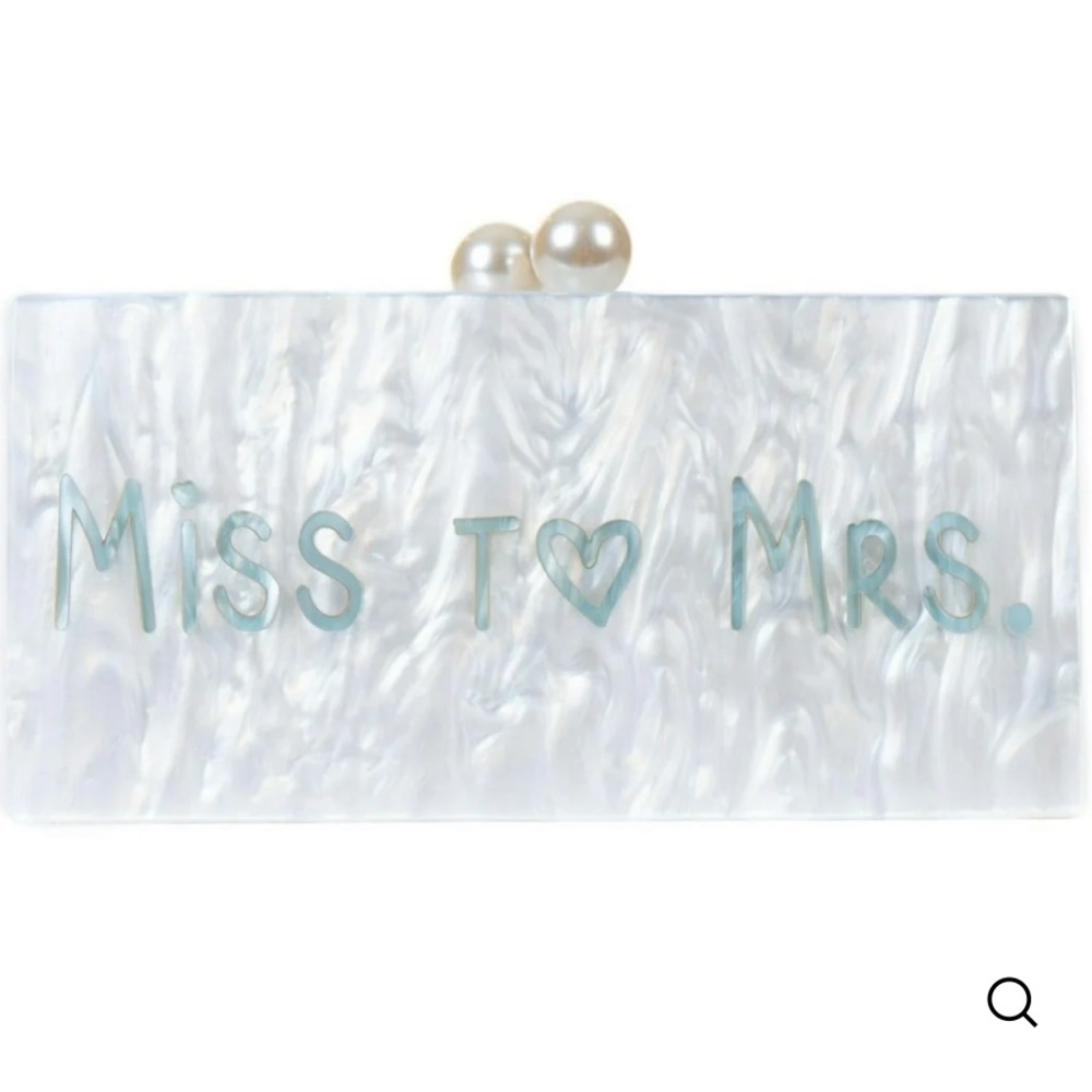 Rae of Light “Miss to Mrs” Bridal Bag with Pearl Clasp